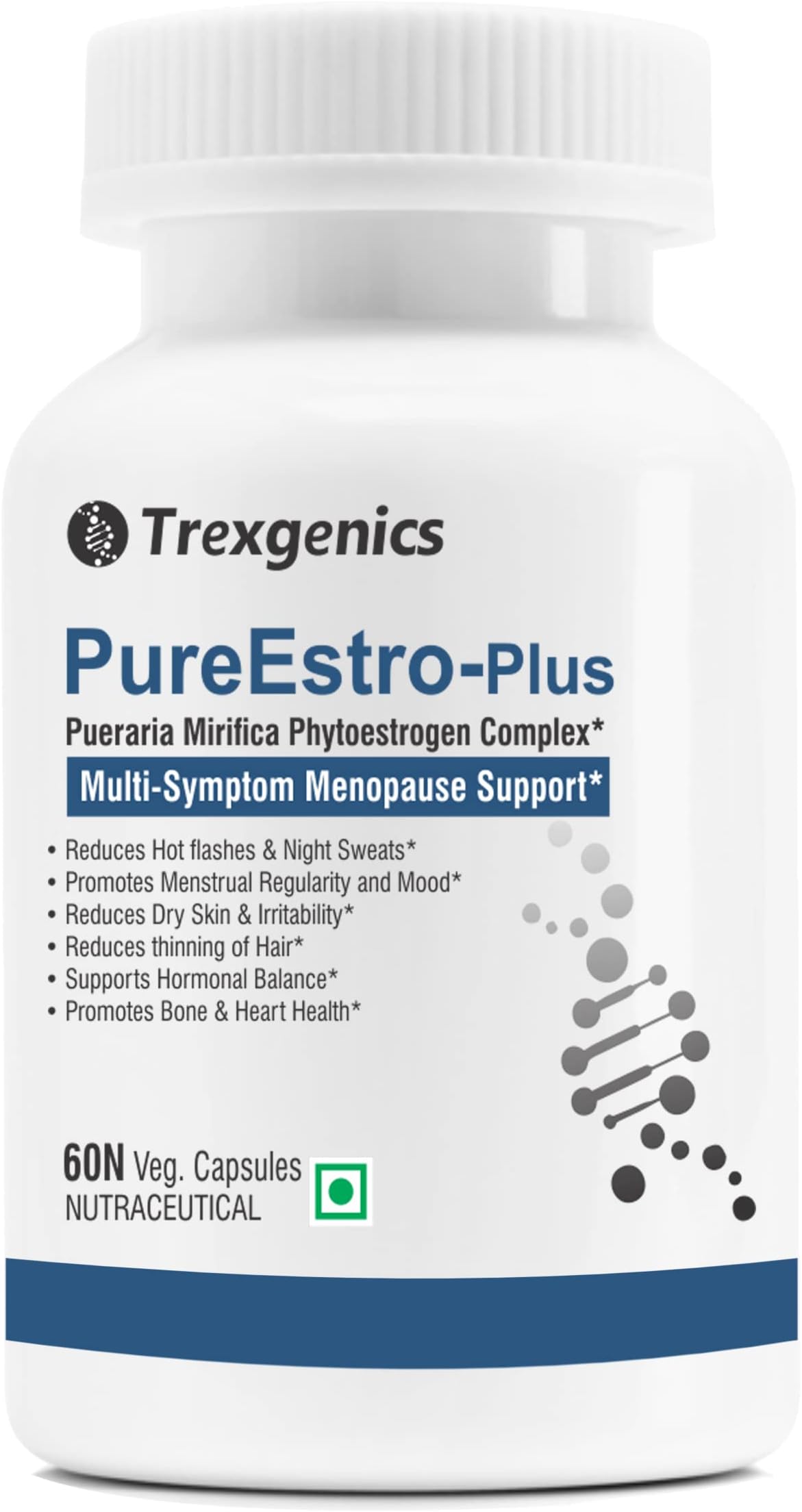 Trexgenics® PureEstro-Plus Advanced Pueraria Mirifica Complex with Vital Vitamins & Minerals (60 Veg. Capsules)