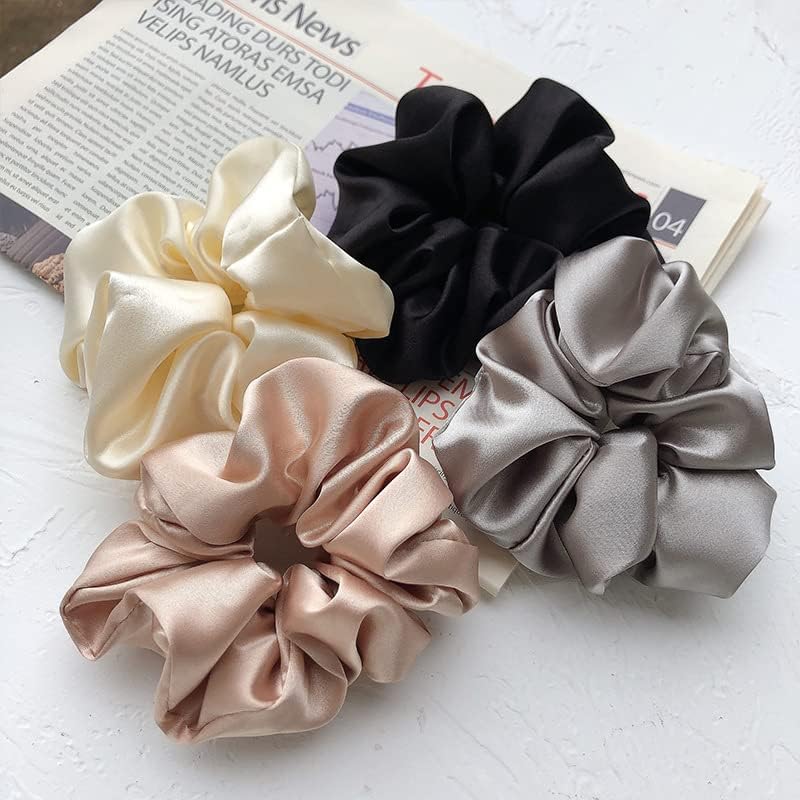 Winkelen Satin Scrunchies for Girls and Women Silk Satin Scrunchies for Curly Hair Scrunchies Set for Women Combo Small Size Satin Rubber Hair Bands for Hair Ties Crunchy for Women Hair Accessories(4) (B0CW3GFQLY) Amazon Price History, Amazon Price Tracker