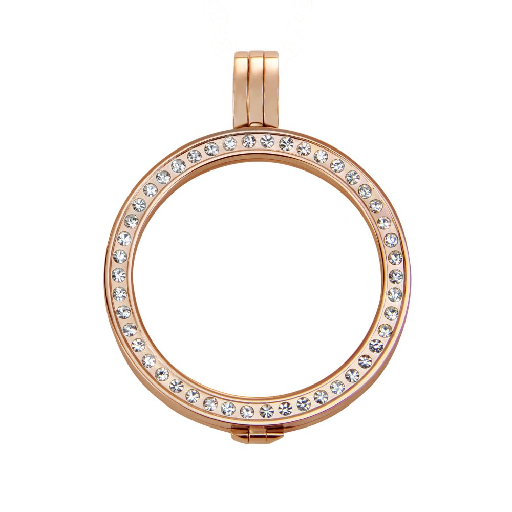 Ciondolo A Moneta 33mm In Acciaio Con Zirconia - Per Collane Personalizzabili - Foto 12