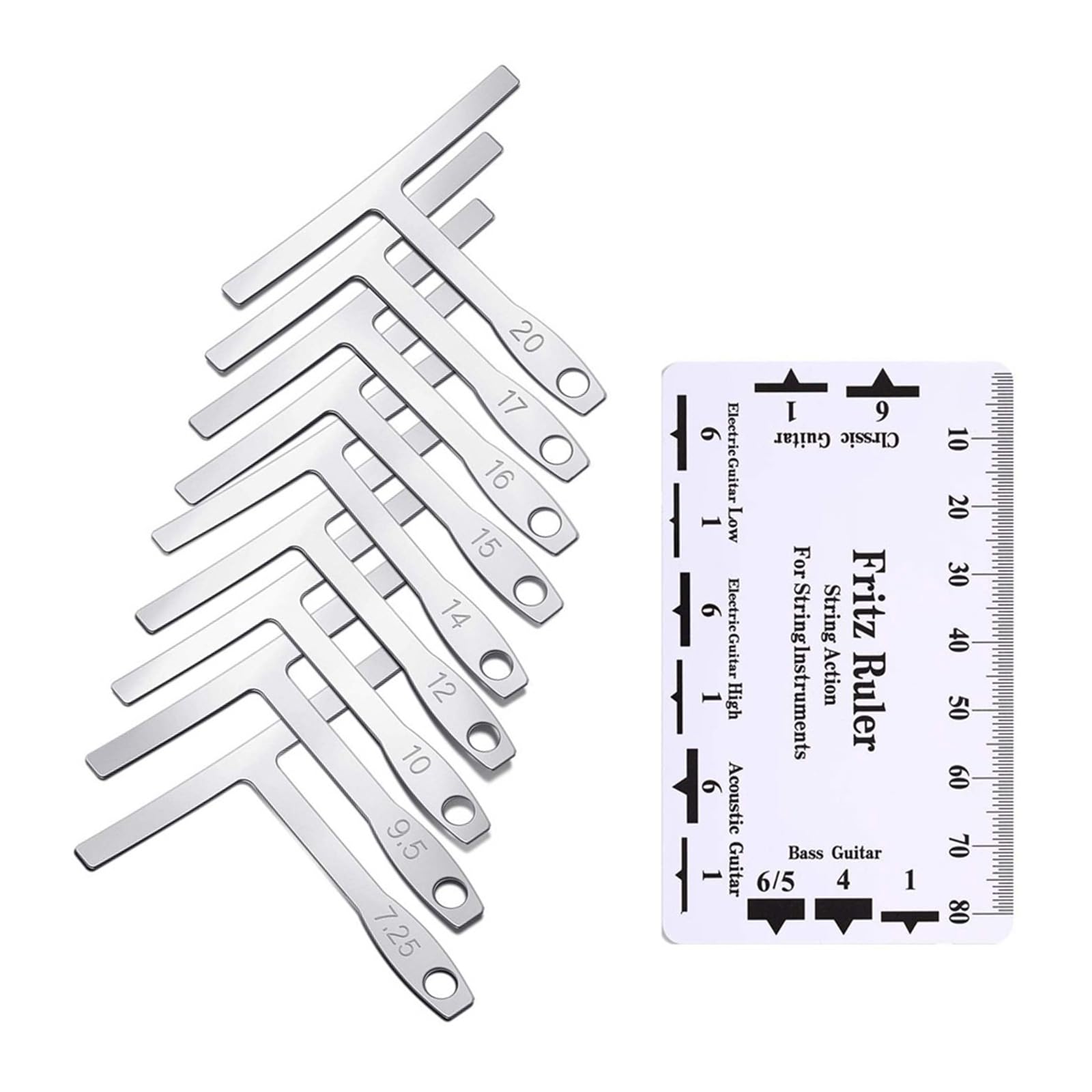Guitar Gauge Tool Ruler Gauge & String Height Ruler Repair Measurement Bass Measurement