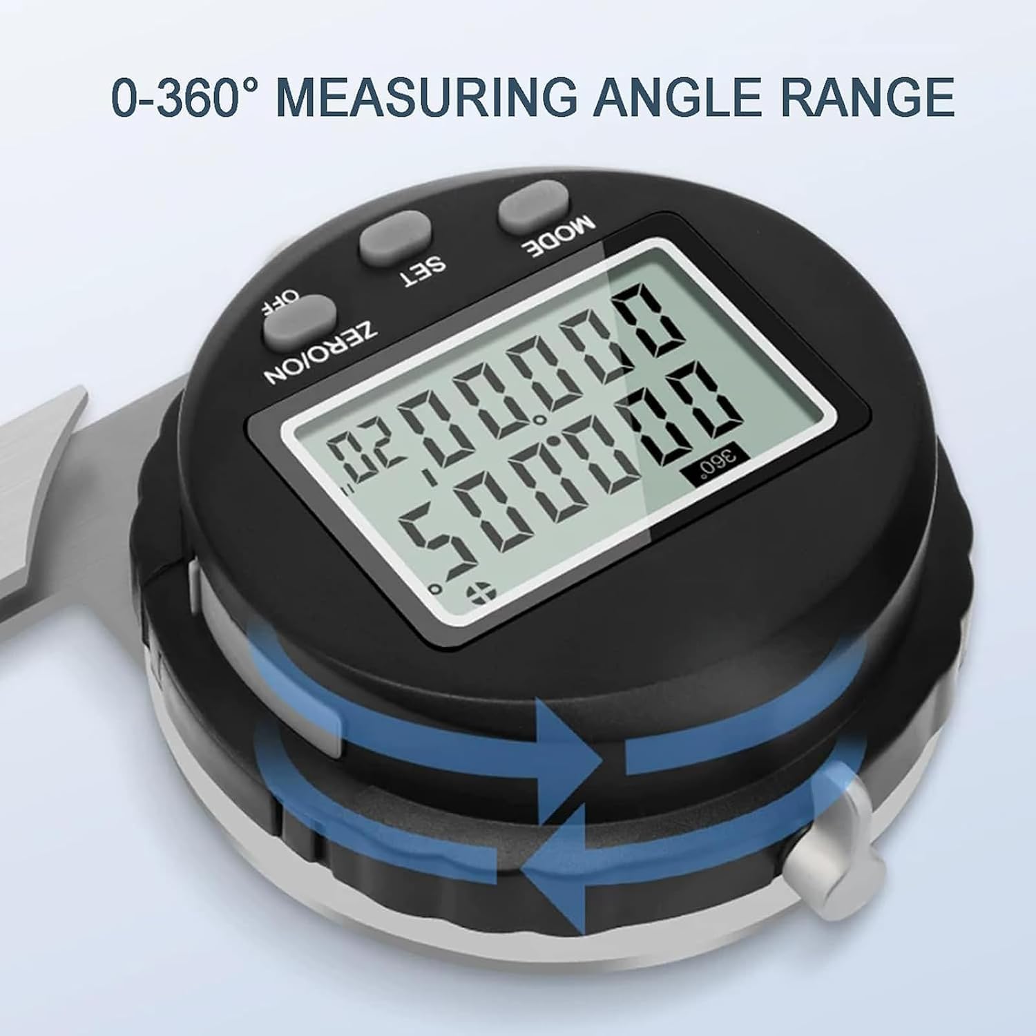 Transportador De Ángulos Universal, De Acero Inoxidable, Ajustable De 0 A 360 Grados, Con Pantalla Digital Lcd Y Resolución De 0,005°, Para Trabajos De Carpintería.