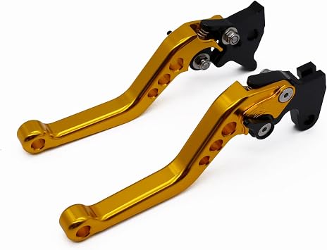 PROCNC Motorcycle CNC Short Adjustable Brake Clutch Levers Fit for Yamaha Warrior Raptor 350 YFM350 02-04 Raptor YFM660 01-06 TTR125L/LE/LW 00-16 Banshee 350 02-08 XT660/R/X 04-13 YZ125 WR125 91-95