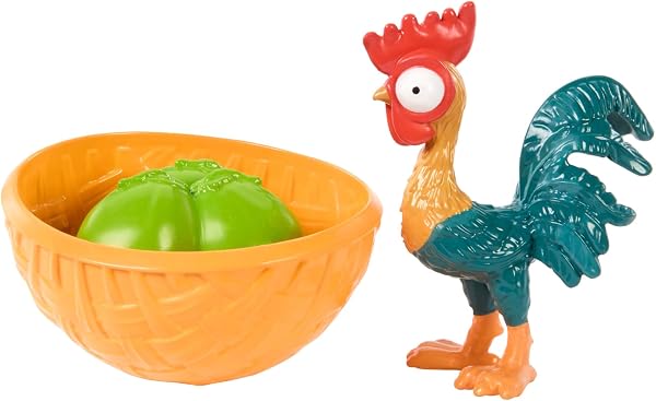 Mattel Disney Vaiana 2 Juguetes, Conjunto de 2 muñecas hermanas con atuendos característicos, mascota Heihei, accesorios de coco y cesta inspirados en la película, JBT66 - 5