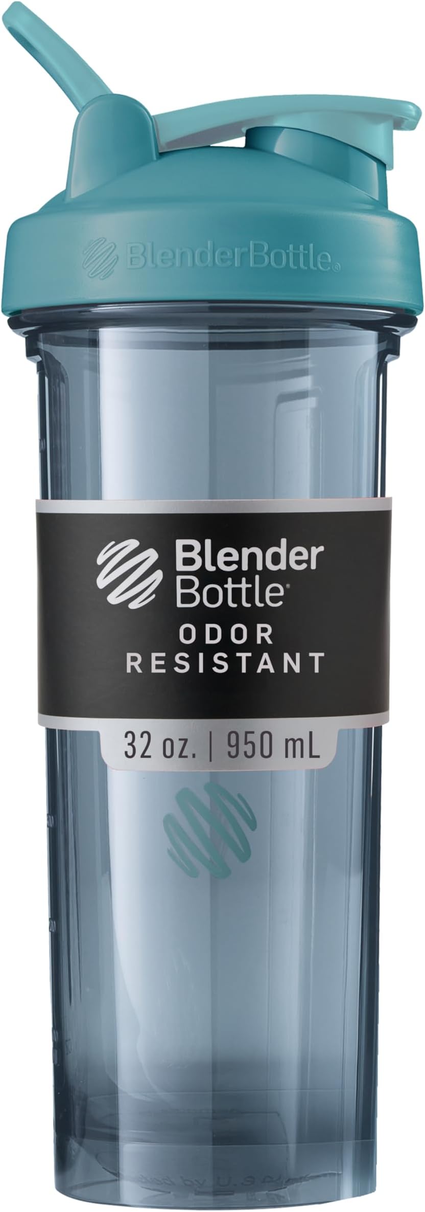 Blender Bottle Shaker Pro Series Perfect for Protein Shakes and Pre Workout, 32-Ounce, Cerulean Blue