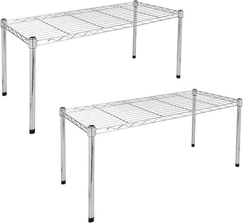 YSSOA Estantería de 1 nivel, 29.92 pulgadas de ancho x 13.78 pulgadas de profundidad x 14.96 pulgadas de alto, organizador de alambre de acero,