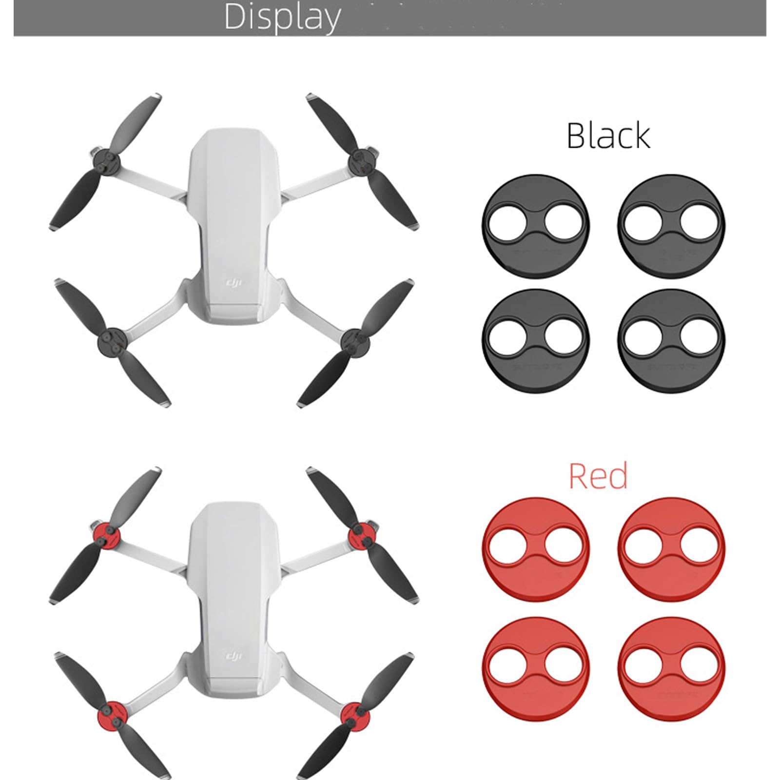 Zestaw 4 nasadek ochronnych silnika do DJI Mini 4 Pro/Mini 3 Pro/Mini 3/SE/1 Wodoodporna osłona silnika ze stopu aluminium odporna na zarysowania, pyłoszczelna (czerwona)