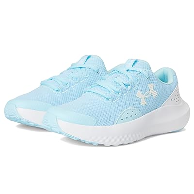 Under Armour Kids Grade School Surge 4 (Big Kid) Girls Shoes Stream/Stream/Iridescent