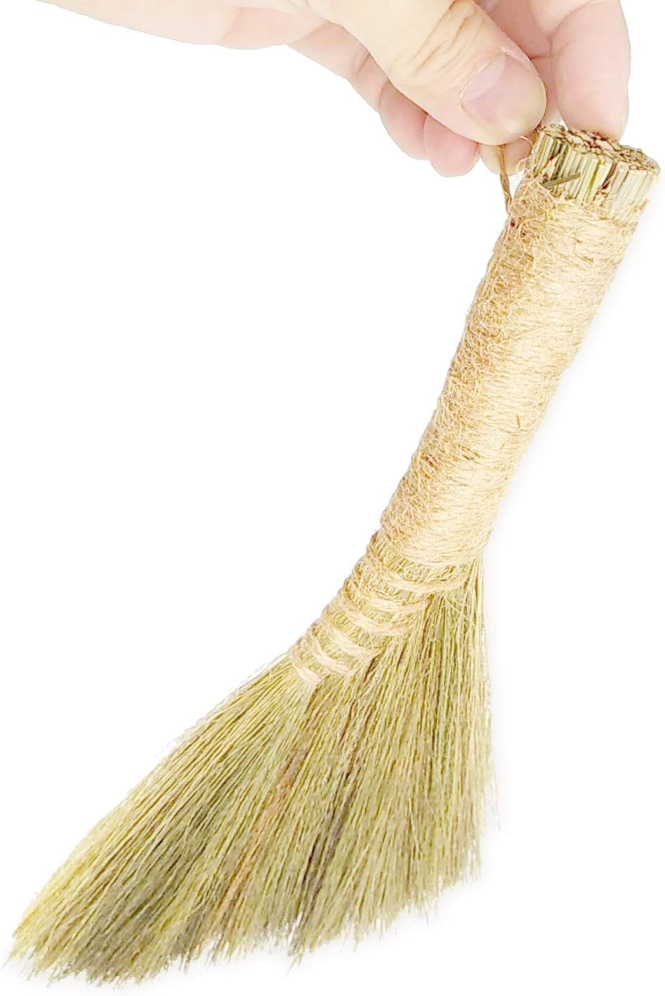Ann Lee Design Natural Whisk Sweeping Hand Handle Broom (Small and Short, Plain) : Health & Household