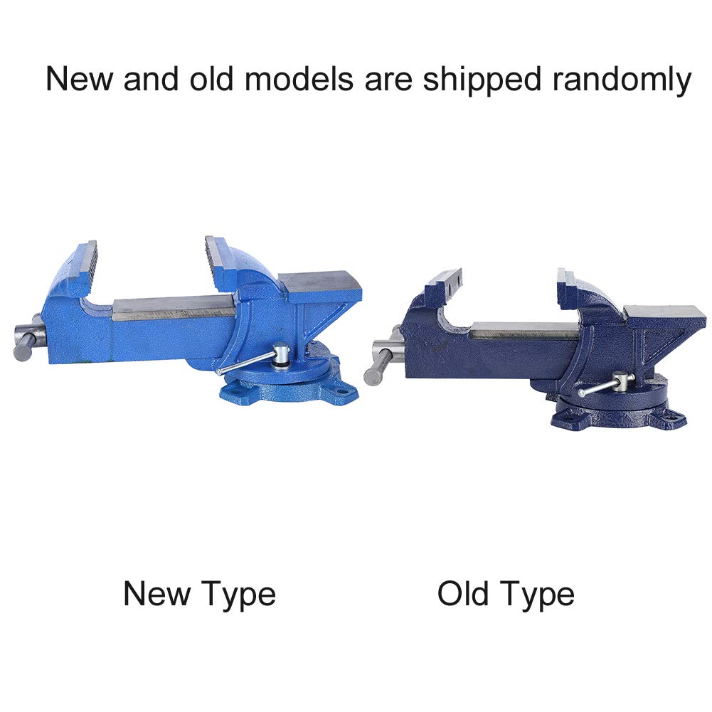 Morsa da banco Morsetto da tavolo con base girevole a 360 gradi per impieghi gravosi con incudine per la lavorazione del legno Lavorazione dei metalli Ghisa Blu 5 pollici 125 mm