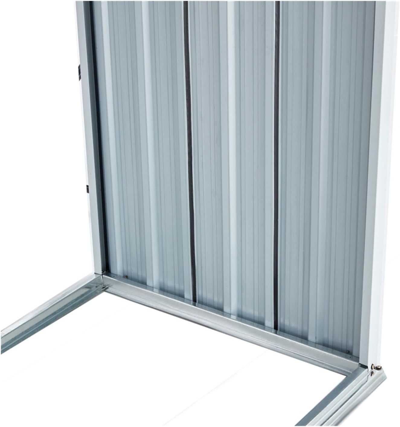 Garden Sheds Firewood Rack, Holder with Roof, Storage, Firewood Stand for Outdoor Backyard Garden Patio Porch, Grey Galvanized Steel Outdoor Storage Sheds