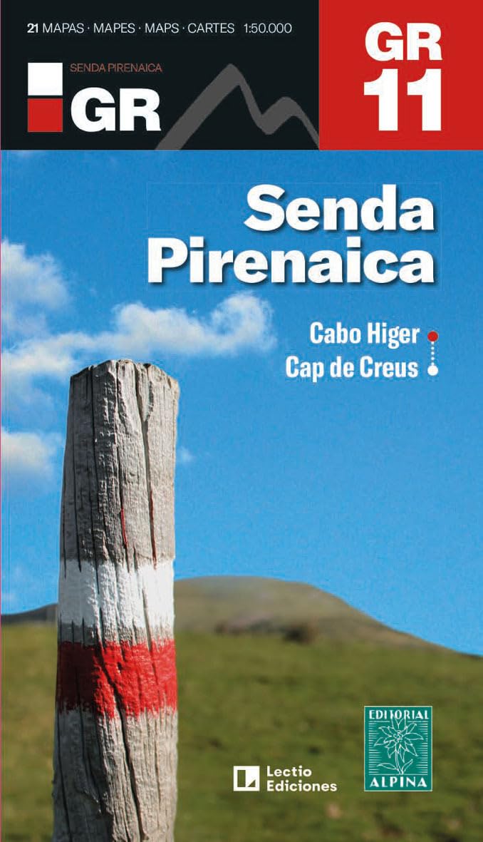 Senda Pirenaica (Trans Pyrenees) hiking GR11 21 map set Cabo Higer-Cap de Creus