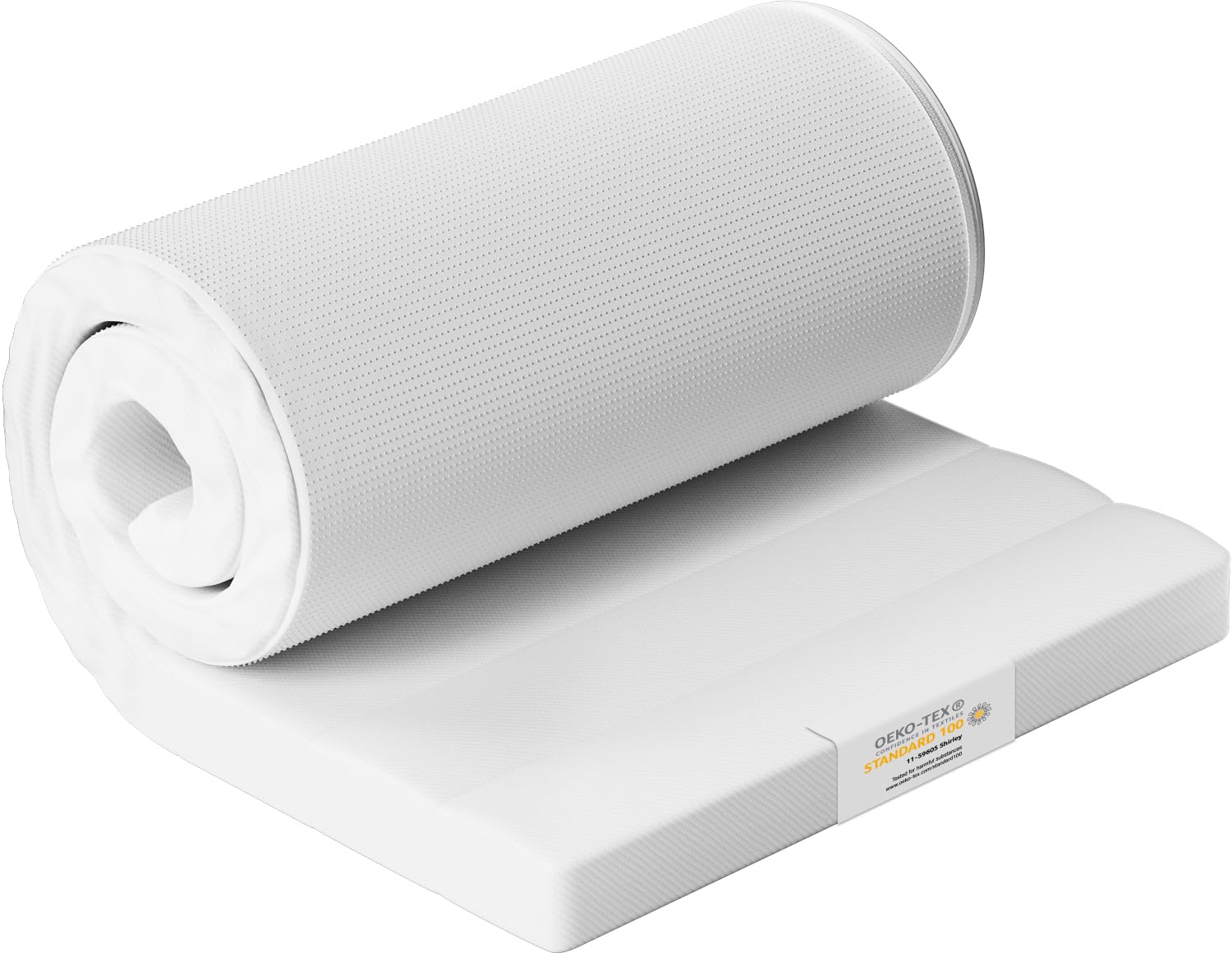 Topper 90x200cm, 5cm Höhe, Matratzentopper 90x200cm mit Abnehmbarer waschbarer Bezug, H3-Komfortschaum, Öko-Tex Zertifiziert, rutschfeste Unterseite - 1