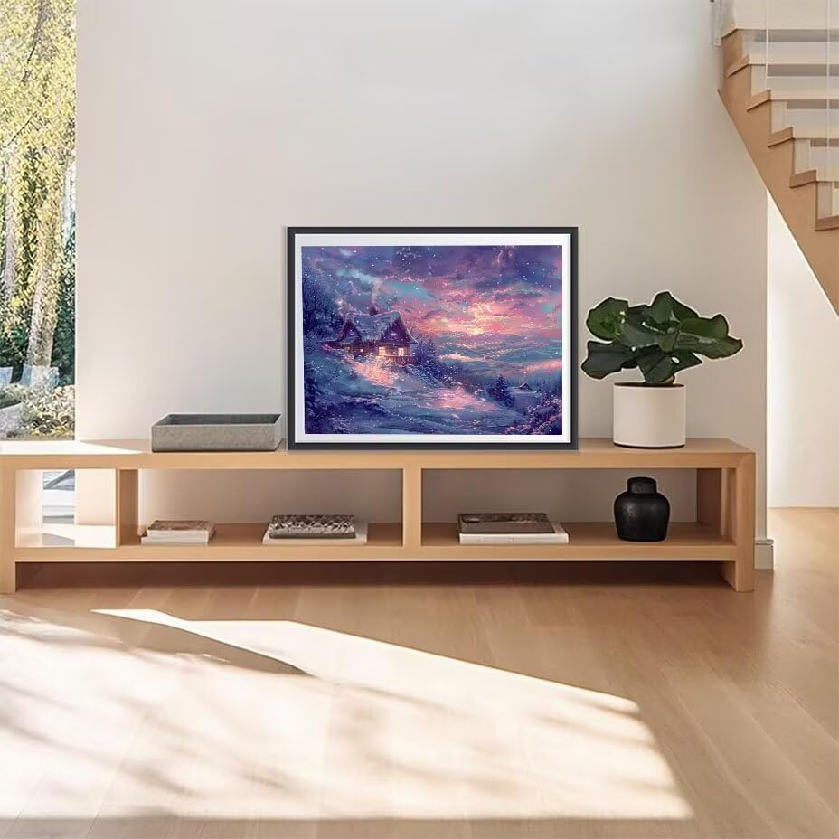 Diamond Painting Chalet enneigé pour des soirées cocooning
