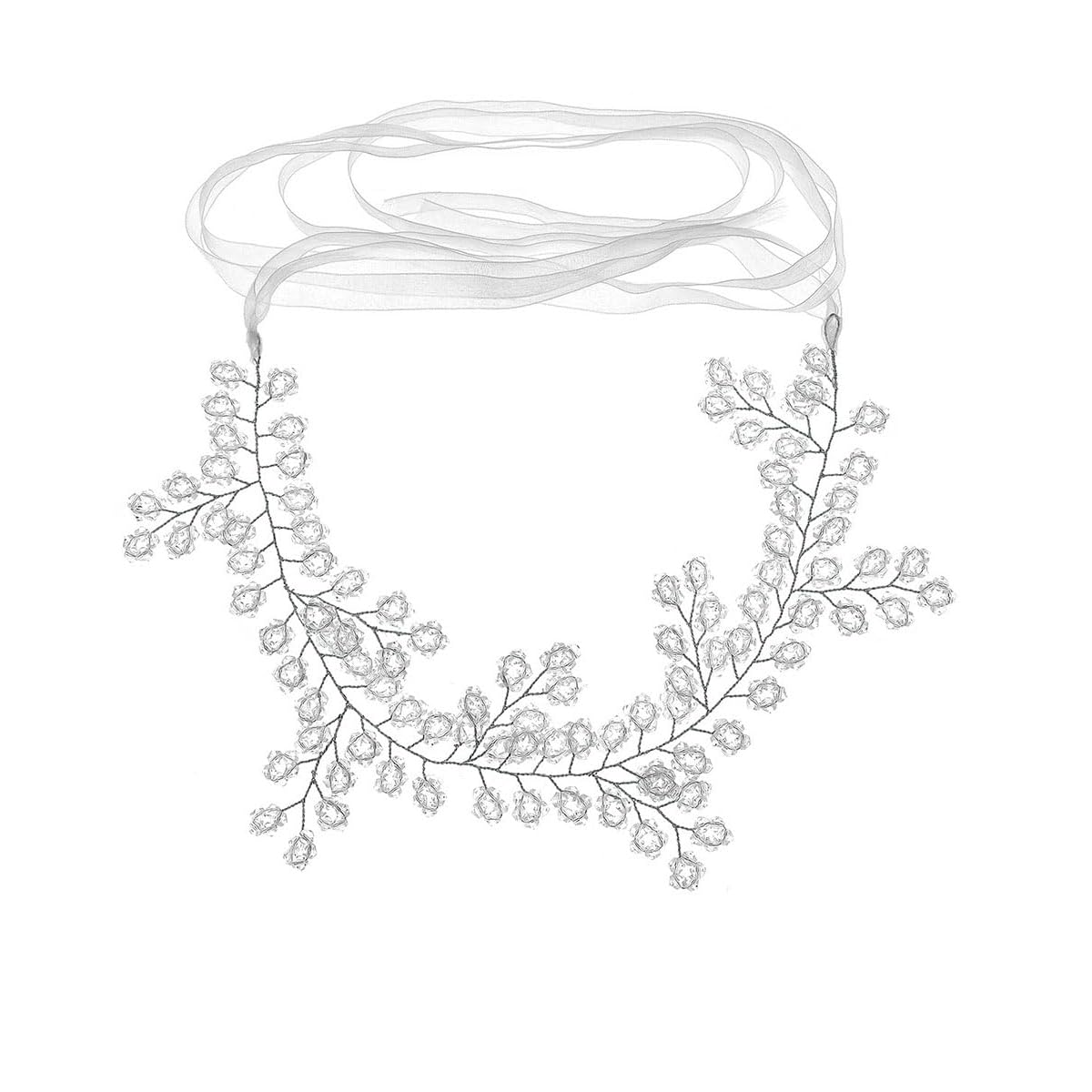FAIRYGATE Haarreif Strass Stirnband Hochzeit Haarband Haarschmuck Kristall Braut Tiara Haarbänder Elegante Hochzeitsaccessoires 4723
