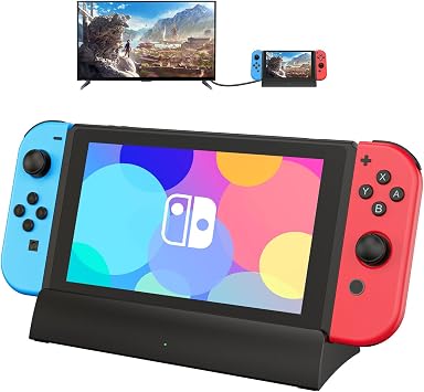 TV Docking Station for Switch-4K 1080P HDMI Output/USB-C Port/USB 3.0 Port,Replacement for Official Switch DockOnly Dock
