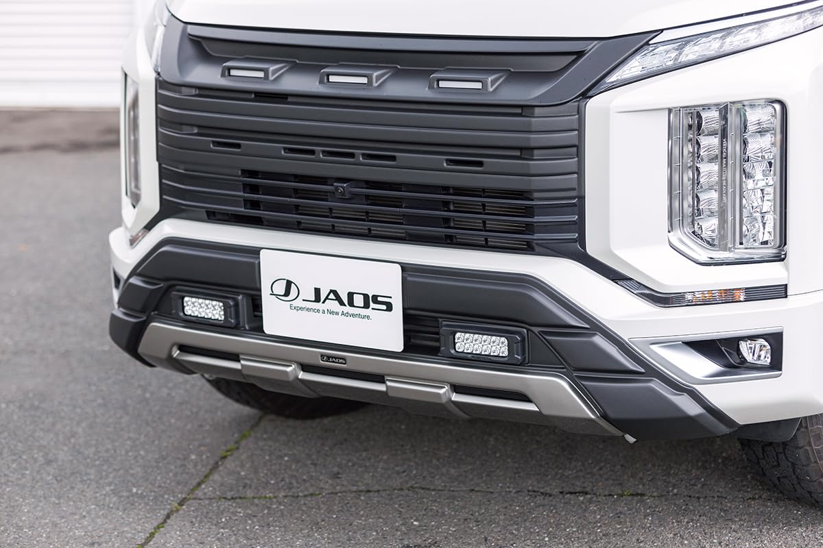 DELICA d5 ジャスパー純正フロントバンパー ブラック/シルバー Amazon | ジャオス(Jaos) フロントバンパーガード 塗装品 マット