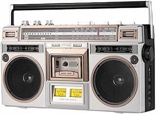 Retro Bluetooth Cassette Player, Classic 80s Style Boombox CD Tape Player, With Fm And Dab+ Radio, SD Slots, USB Recording, For Family Gathering Travel