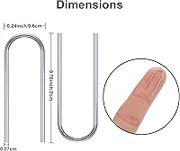 Vista 2 de Hotop 100 Pcs High Temperature Nichrome Wire Jump Rings, 21 Gauge with Plastic Storage Box, U Hanger Hooks for Hobbyists DIY Pendant, Ceramic