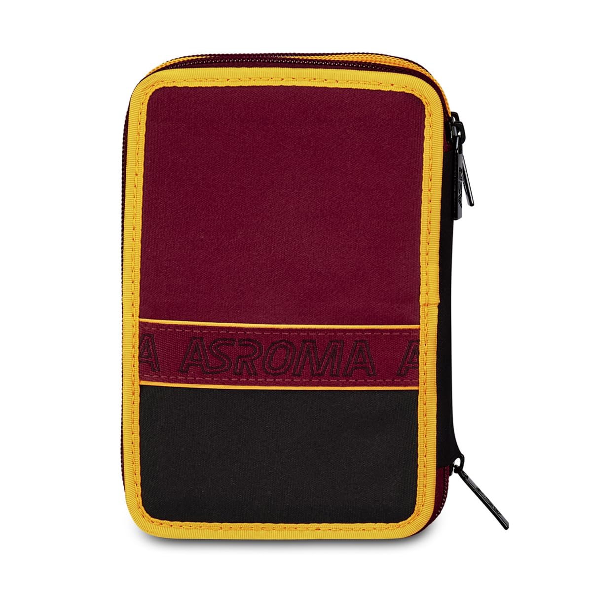Seven AS Roma Astuccio Scuola 3 Zip Calcio, Rosso, Portapenne Triplo Scomparto Completo Di Penne, Matite, Colori, Scuola Elementare, Bambino