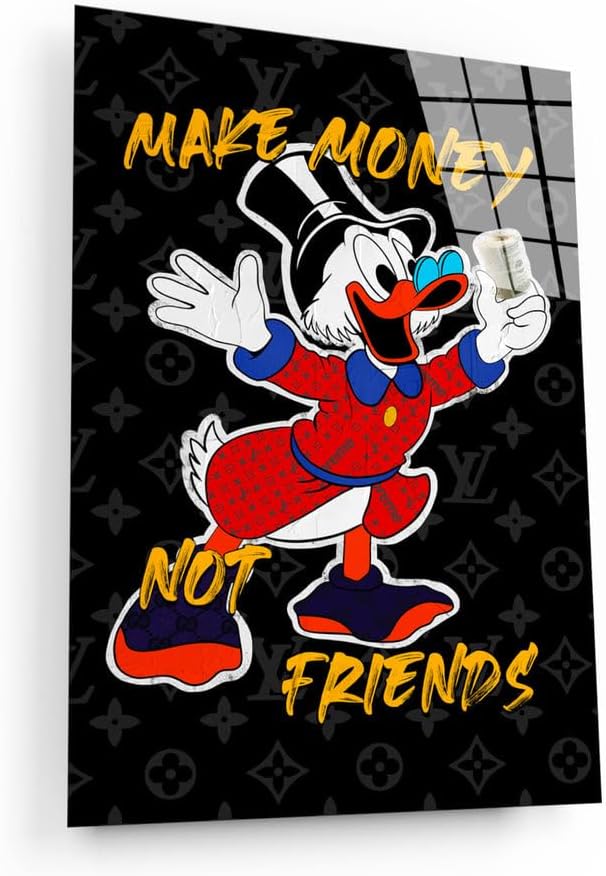 Scrooge Mcduck Money Maker, Alec Monopoly Inspired, Modern Wall Decor, Modern Pop Art, Gifts for Him, Luxury Art, Entrepreneur Poster Pop Office Decor