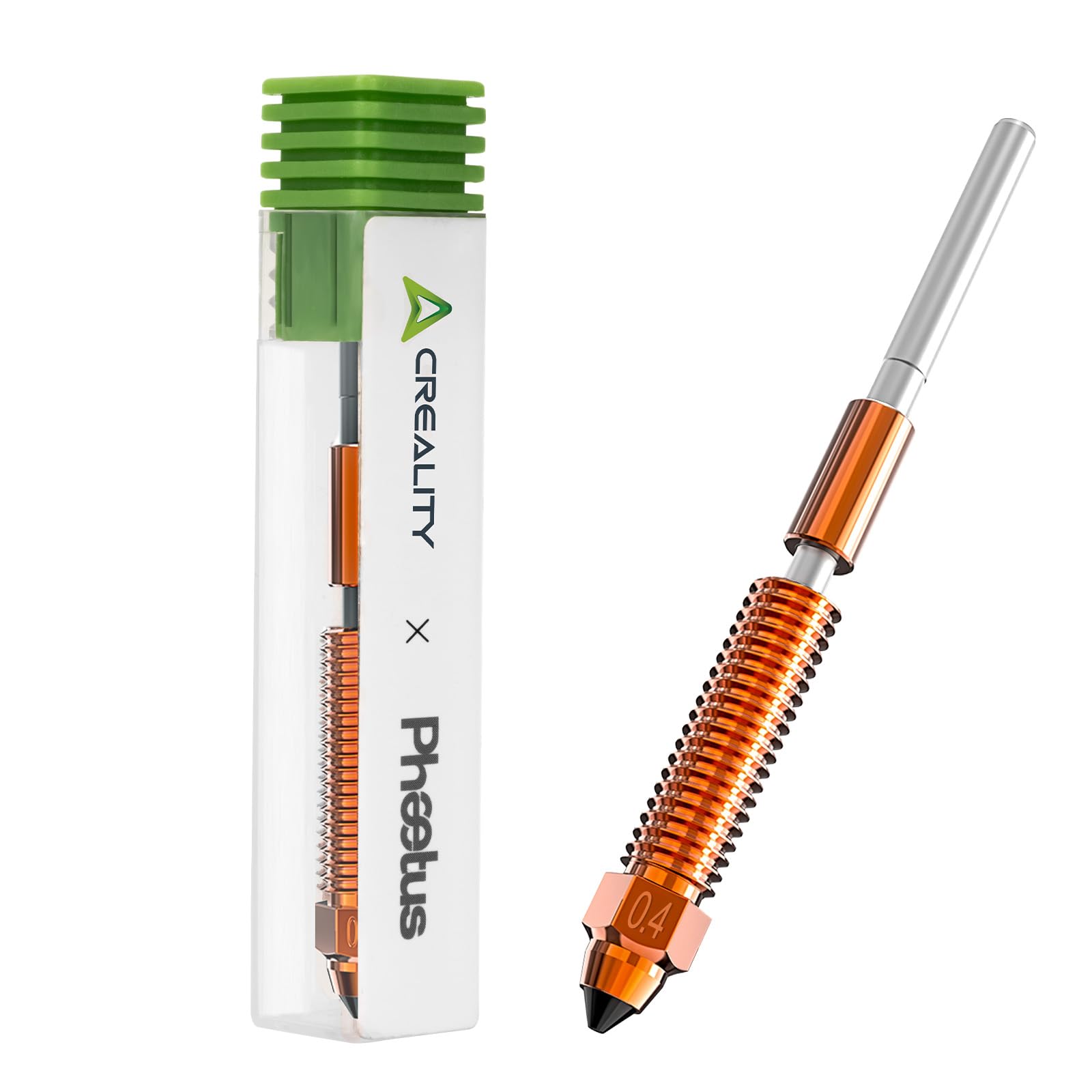 Creality Oryginalna dysza z węglika krzemu K1/K1 MAX/K1 SE/K1C/Ender 3 V3/V3 Plus/V3 KE/V3 SE, ulepszony zamiennik dyszy Phaetus, akcesoria K1, zestaw dysz do drukarki 3D (0,4 mm)