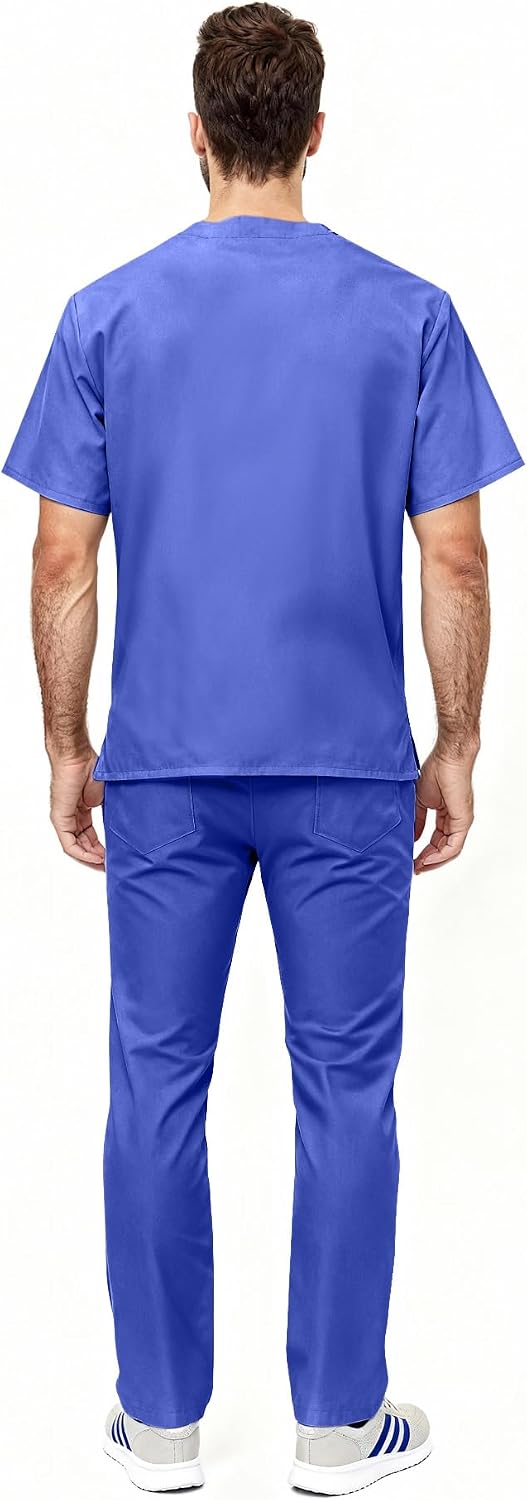 Natural Uniforms Women's Scrub Set Medical Tops and Pants Pewter