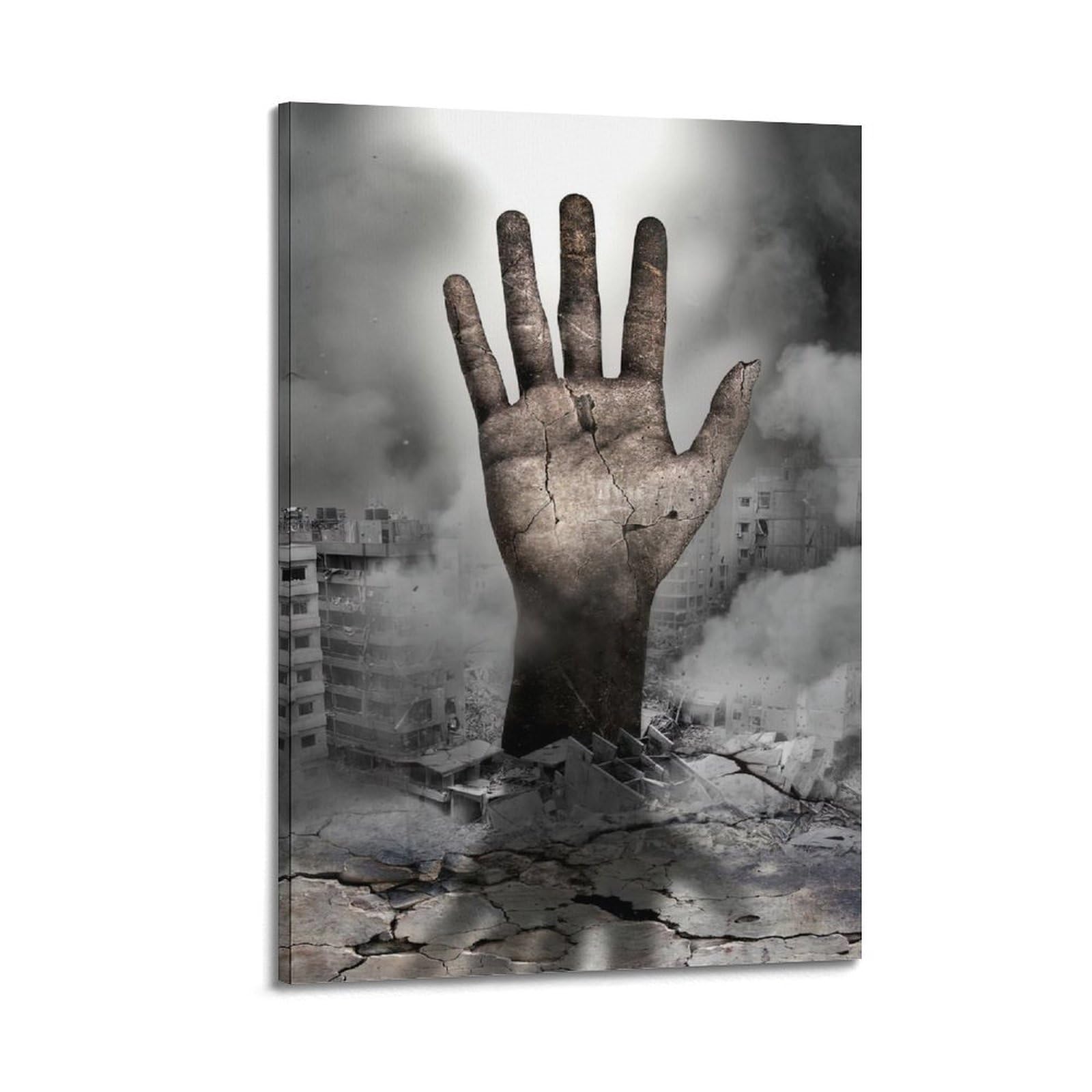 XKUGA World Peace Anti-War Freedom Palestine Gaza Poster Modern Decorative Canvas Prints - Ideal Wall Art for Family, Man Cave, Game Room, Boys & Girls Bedroom 16x24inch(40x60cm)