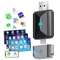 Volam Adattatore 2 in 1 per auto wireless carplay e Android auto