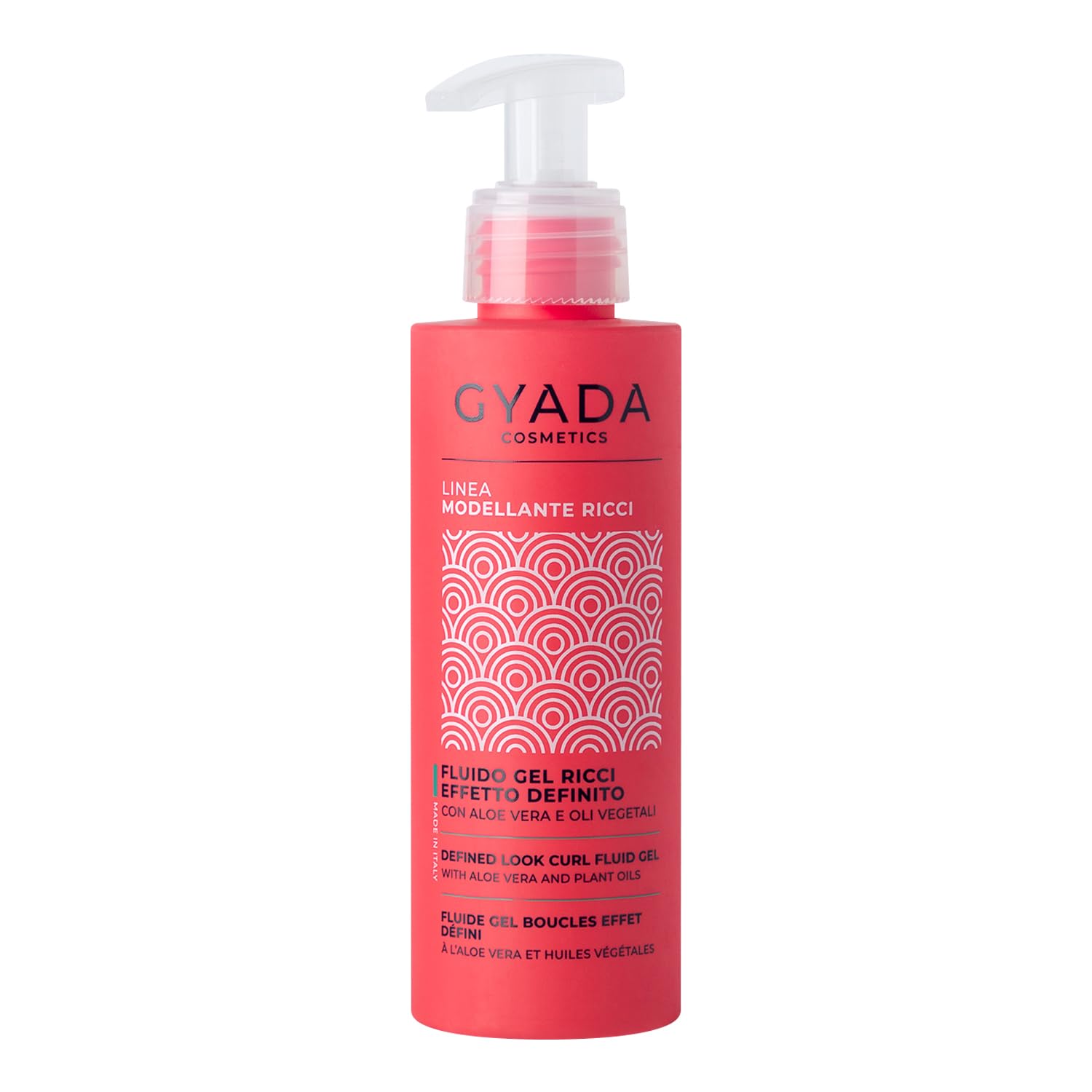 GYADA COSMETICS, Fluido Gel Modellante Capelli Ricci e Mossi, Effetto Definito, 98% Ingredienti Naturali, Azione Disciplinante e Anticrespo, Aloe Vera e Oli di Argan, Cocco e Lino, 150 ml