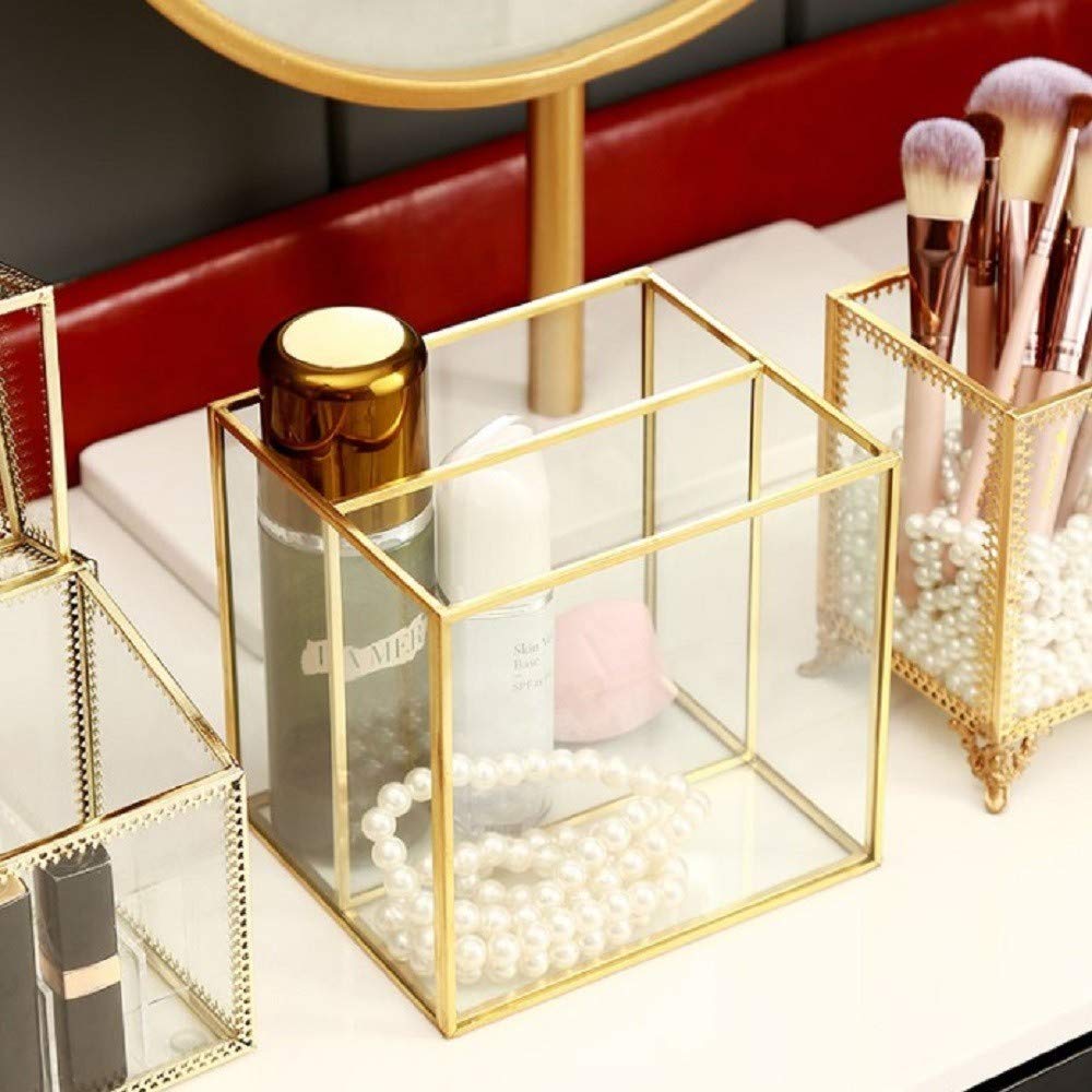 ABCD　送料込み　店舗什器　ガラス製5段棚　アンティークゴールドフレーム org.jpg