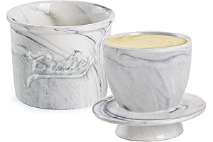 French Butter Crock for Counter with Water & Lid