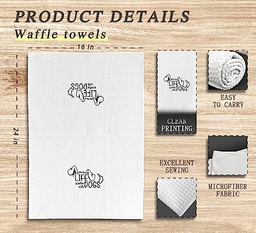 Life-is-Better-with-Dogs-Cute-Dog-Ears-Kitchen-Dish-Towels-Dishcloth-16×24-InchesFunny-Dog-Decorative-Absorbent-Hand-Tea-Bathroom-TowelsDog-Lovers-GiftsDog-Mom-Gifts Life is Better with Dogs Cute Dog Ears Kitchen Dish Towels Dishcloth 16×24 InchesFunny Dog Decorative Absorbent Hand Tea Bathroom TowelsDog Lovers GiftsDog Mom Gifts