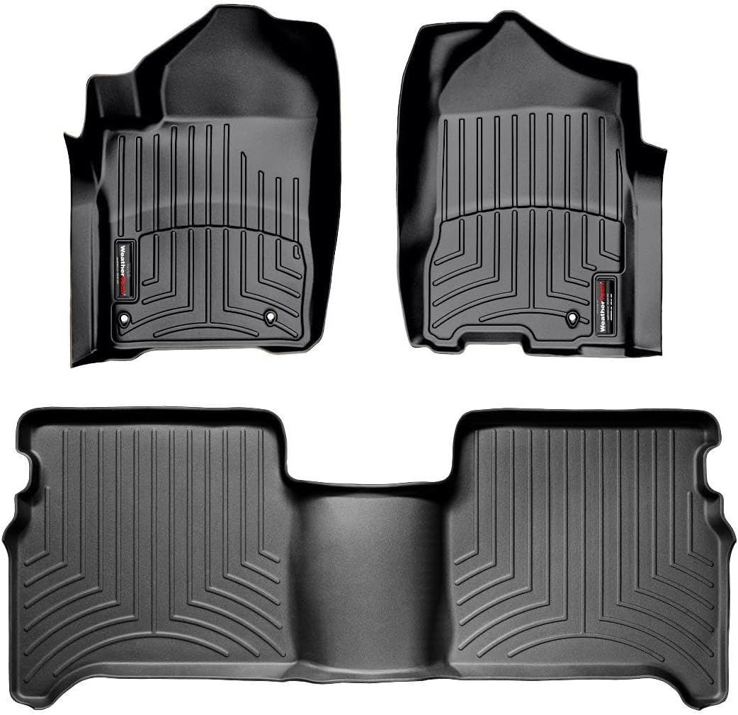 WeatherTech Custom Fit FloorLiners for Nissan Titan, Titan, 1st & 2nd Row (442091-440192), Black