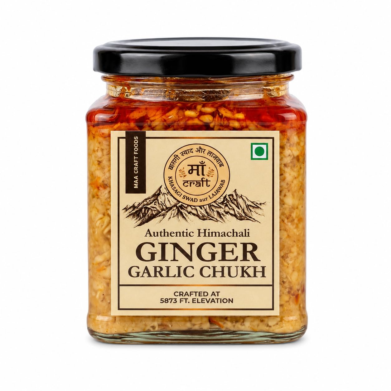 Maa Craft Ginger Garlic Chukh | Himachali Spicy Chutney | 300g | Traditional Himachali ginger garlic chukh with a bold, spicy flavour. No preservatives. | 300g-image-40
