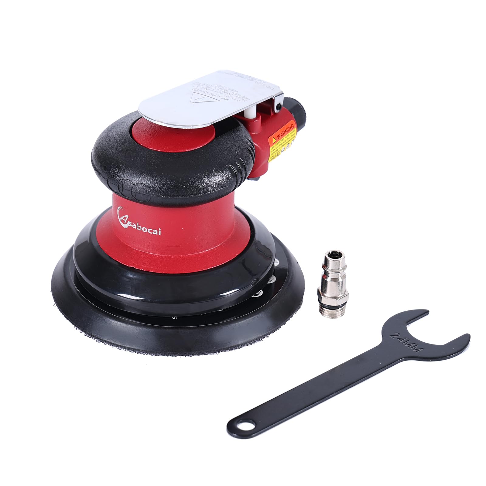 Professional Air Random Orbital Palm Sander, Heavy Duty Dual Action Pneumatic Sander with 1pc Backing Plate (5 inch)
