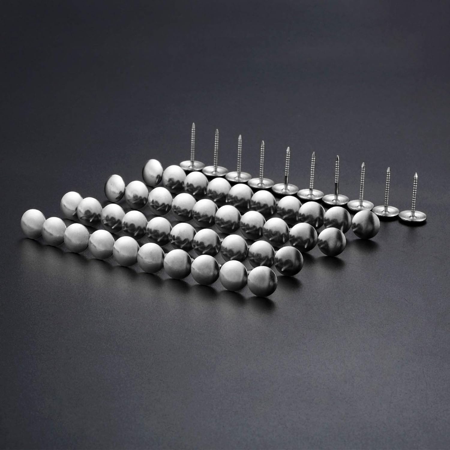 Punaises de Rembourrage, Clous de Rembourrage argentés 12x21mm, 200 pièces, boîte à Bijoux en Bois, Porte canapé Meubles, punaises de décoration, Goujons punaises