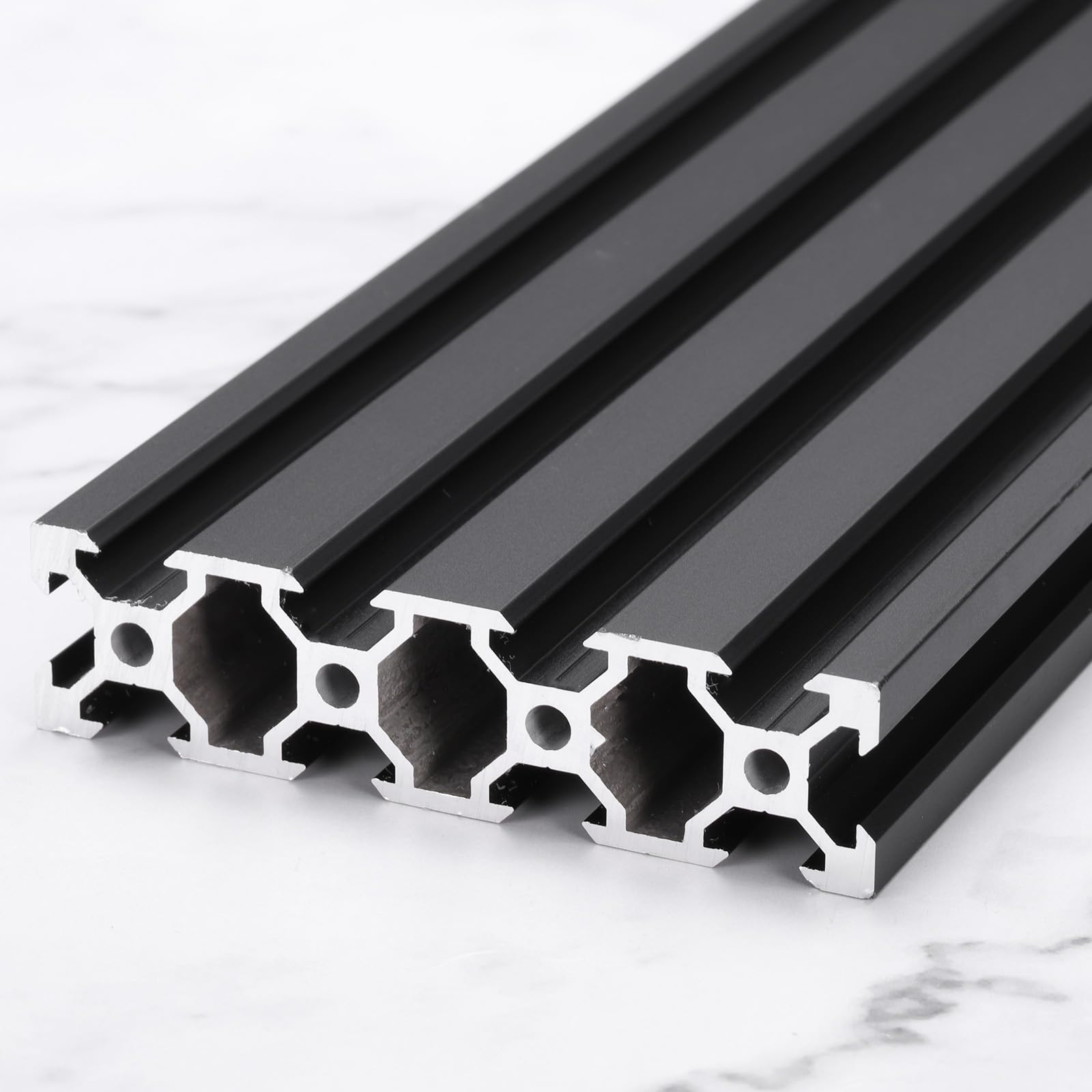 QUARKZMAN Profilo Di Estruzione Alluminio V Slot 2080 Standard Europeo 300mm X 80mm Anodizzato Nero Guida Lineare Per Cornici Di Stampa 3D CNC Fai Da Te