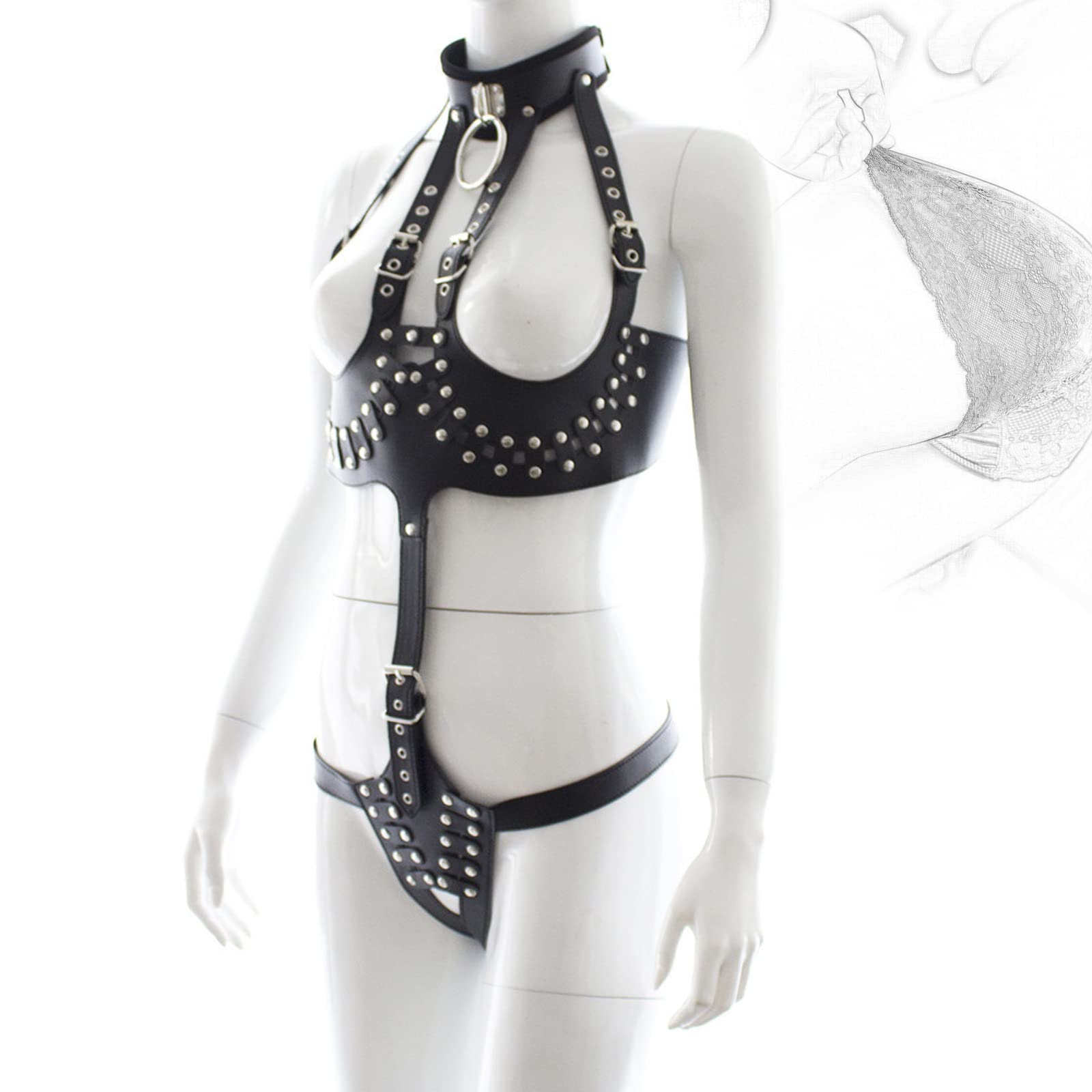 BDSM Bondage Body Harness Regolabile Sexy Biancheria Intima Abbigliamento Cinghie Cintura Di Castità Lingerie Erotica Restraint Set Gioco Ruolo Schiavo Giocattolo Sessuale