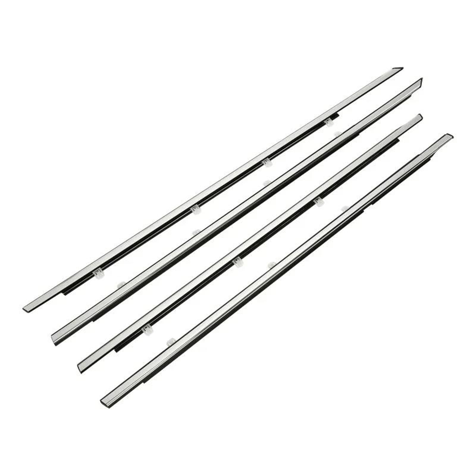 Qdouimoo One Color Beltline Molding For Accord 2008-2012 Door Window Glass Sealing Strip Weatherstrip 4Pcs