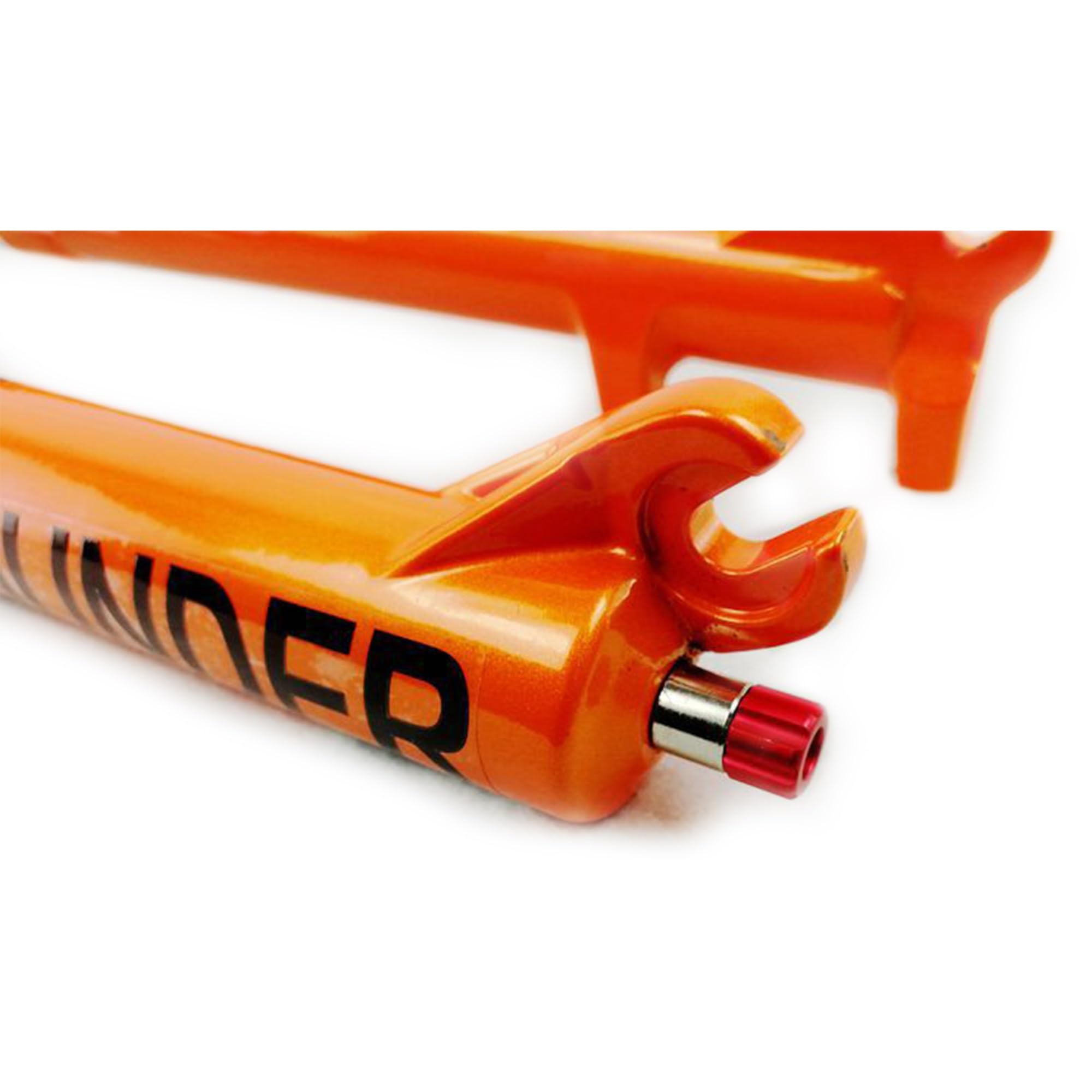 26/27,5/29" skok sprężyny 130 mm MTB zawieszenie pneumatyczne widelec przedni 1-1/8" rura prosta QR 9 mm podwójne ramię ręczna blokada ultralekki widelec do roweru górskiego (kolor: pomarańczowy