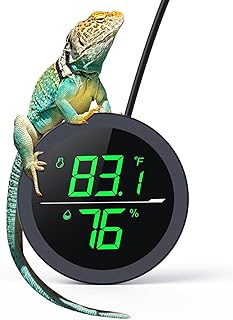 Reptile Tank Thermometer, PAIZOO LED Digital Reptile...