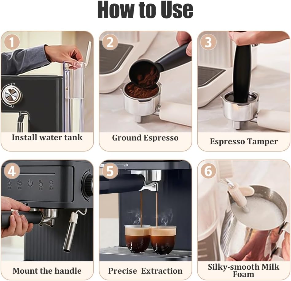 Espresso Machine 20 Bar, Professional Coffee Machine Espresso with Milk Frother Touchscreen for Home Barista Latte,Cappuccino,Americanos
