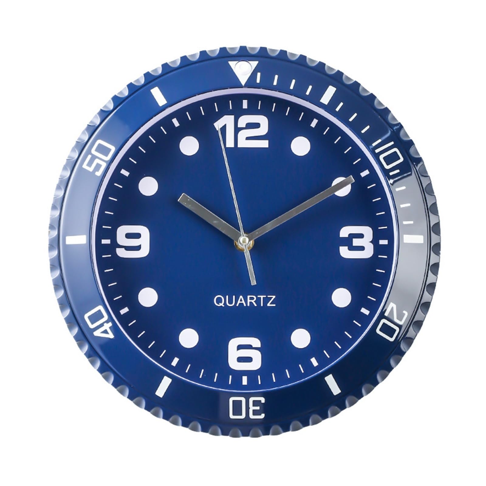 LUYSGBXR Wall Clock Wall Clock Silent Quartz Needle Luxury Sweep Second Home Creative Water Ghost(Blue-28cm)