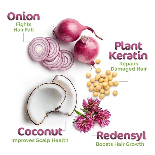 Miniatura 3 de Mamaearth Gama de spa anticaídas con aceite de cebolla  champú de cebolla  acondicionador de cebolla para el control de caídas del cabello