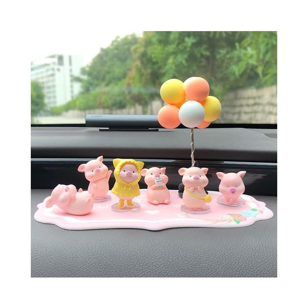 YUZDNM Car Ornaments Center Console Cute Doll Auto Interior Decoration Cute Piggy Car Ornament Car Dashboard Decoration Car Decors
