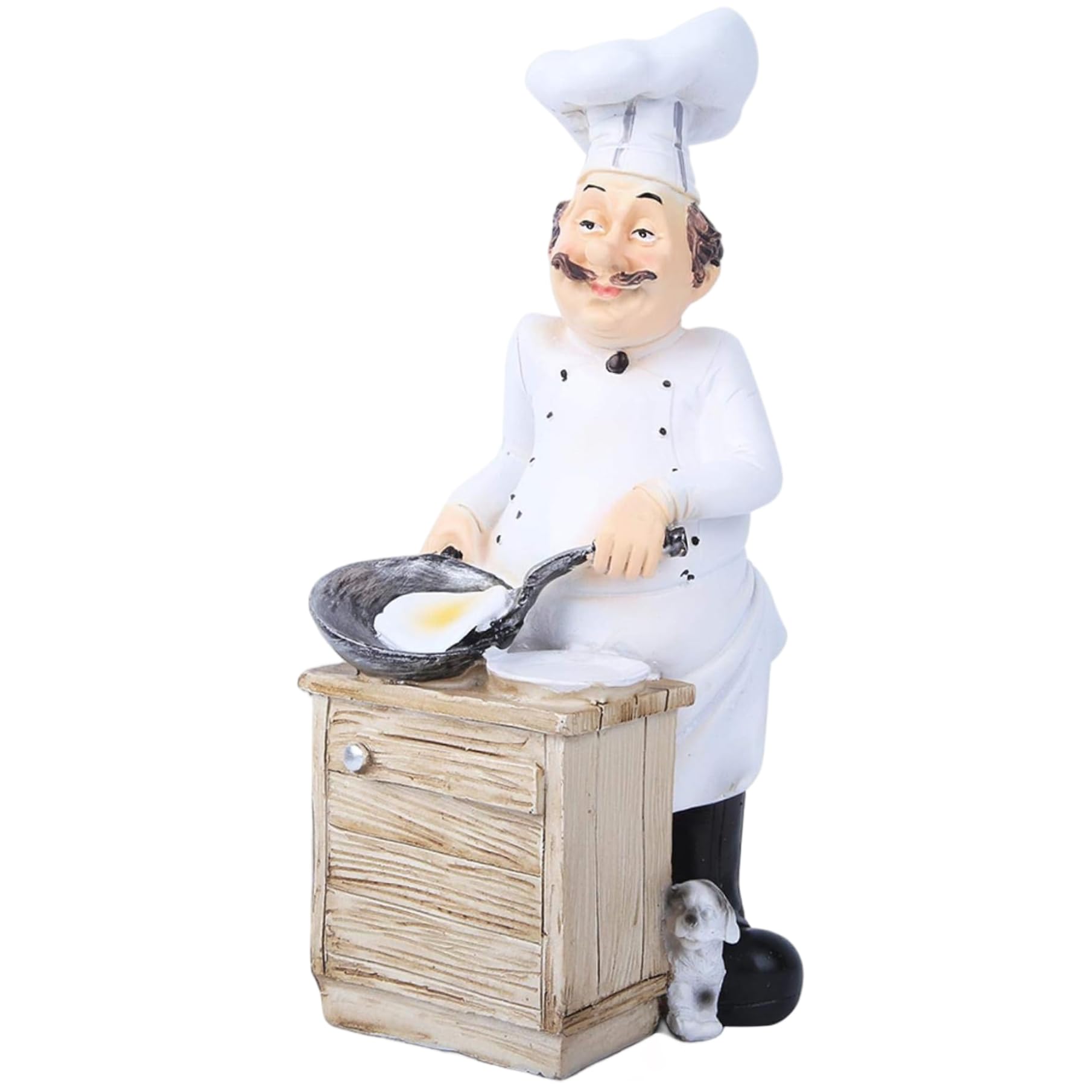 Figurines de chef en résine pour égayer une cuisine vide ou un comptoir de bistrot