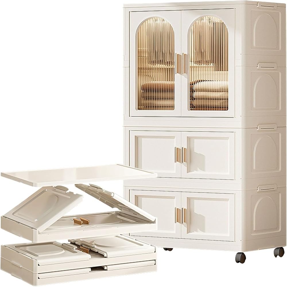 Armoire à vêtements pliable idéale pour ranger une chambre d'étudiant ou d'amis
