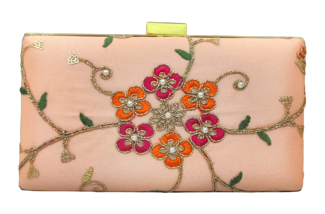 DUCHESS Women Party Box Clutch (Peach-Pink) (B0B31XTM2S) Amazon Price History, Amazon Price Tracker