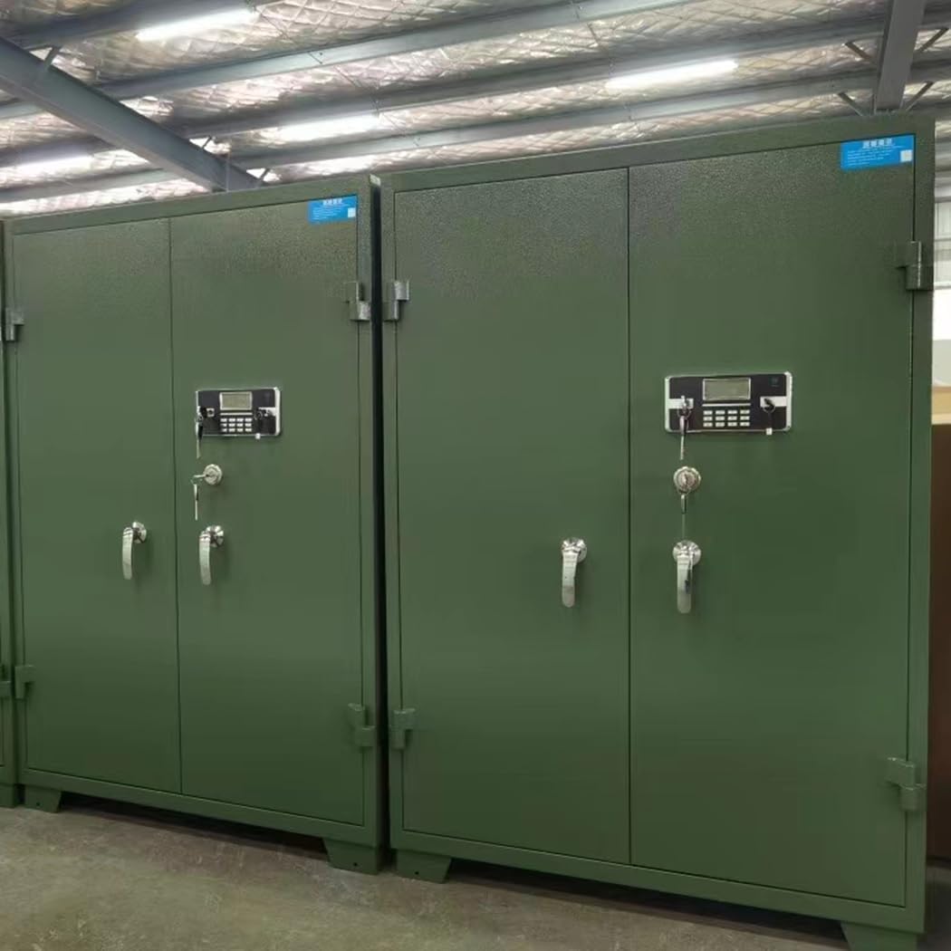 Document Storage Cabinet Large-Capacity Safe for valuables Thickened Safe with Double Lock (L*W*H-43.30 * 19.68 * 70.86in,White)