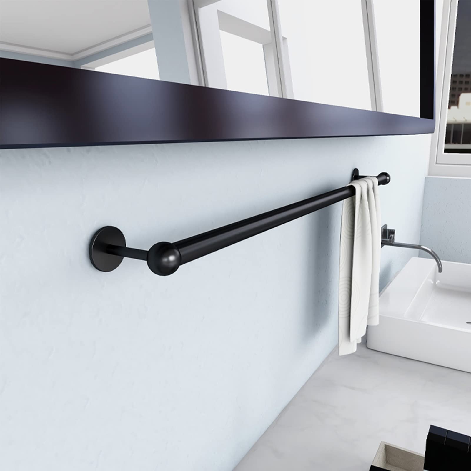 Hamaca de pared de alta calidad, resistente acero 304 sin entrada, diseño que ahorra espacio para uso en interiores y baños, 100 cm de longitud, lo último en relajación.